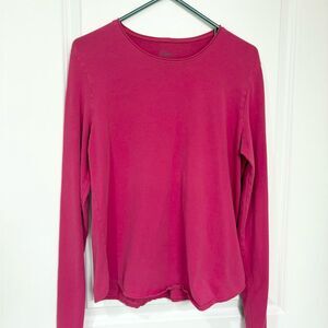 🔵 Gap long sleeve crew Pink top size Large